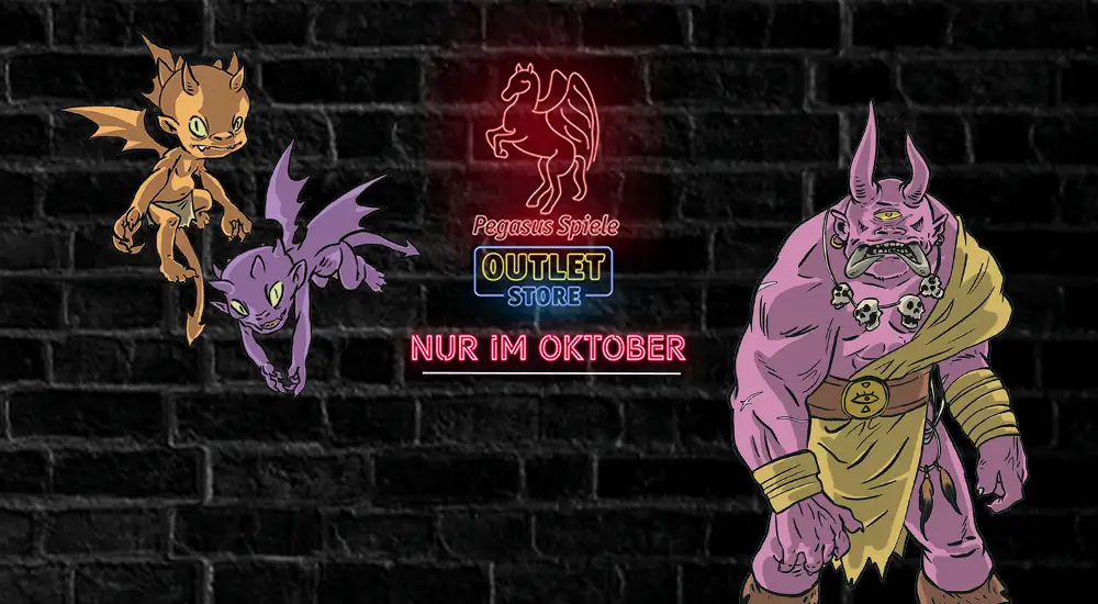 Nur im Oktober im Pegasus Spiele Outlet-Store
