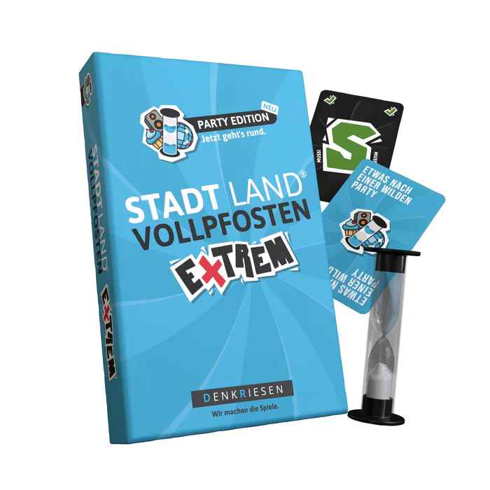 Stadt Land Vollpfosten Party Edition – "Jetzt geht's rund."  | Extrem