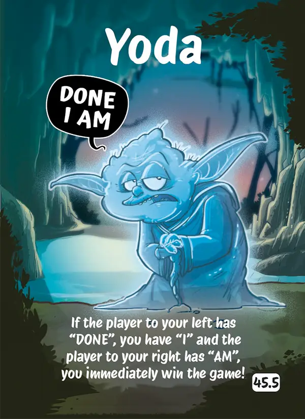 Card 45,5 of the Card Game DONE I AM