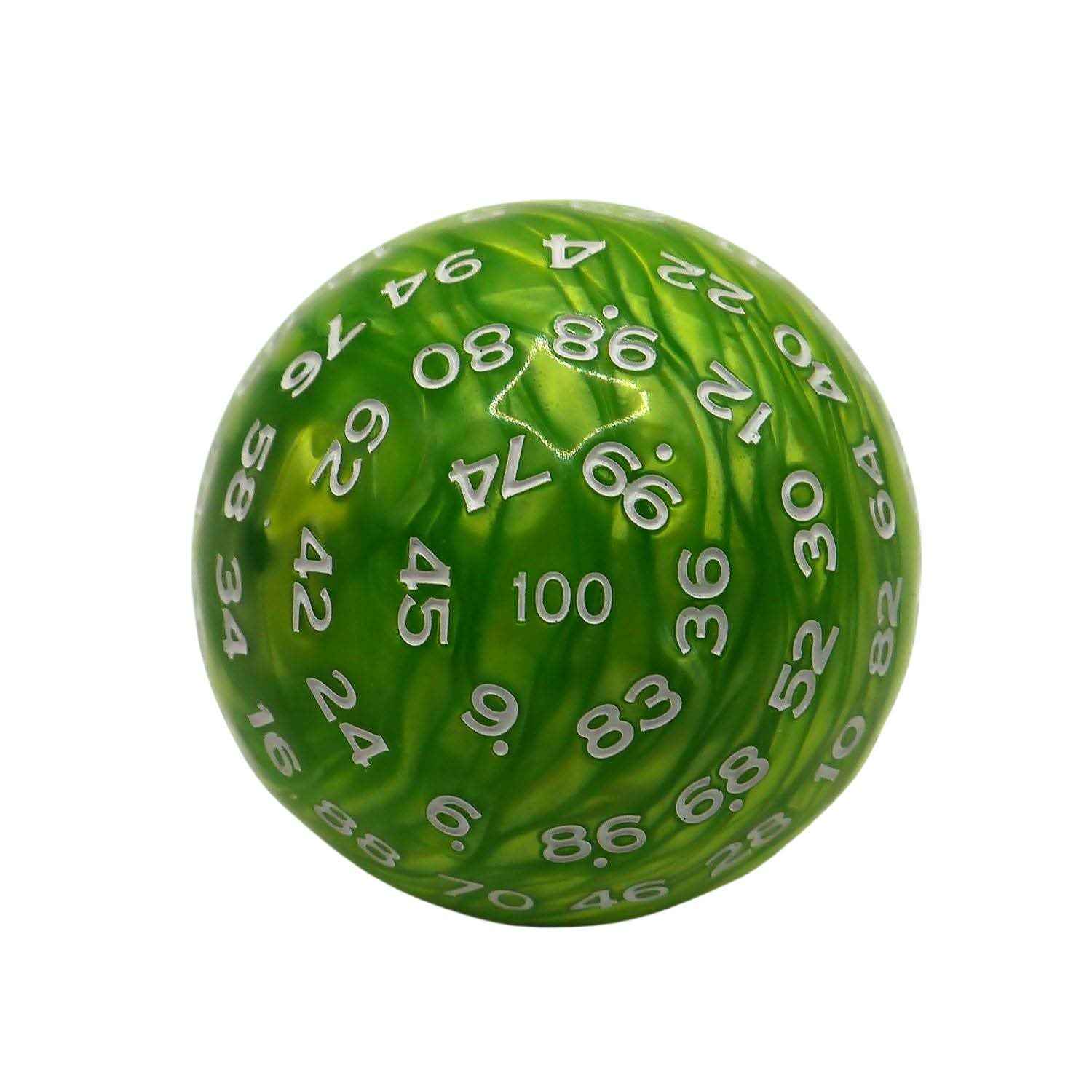 Würfel D100 Pearl Green/White