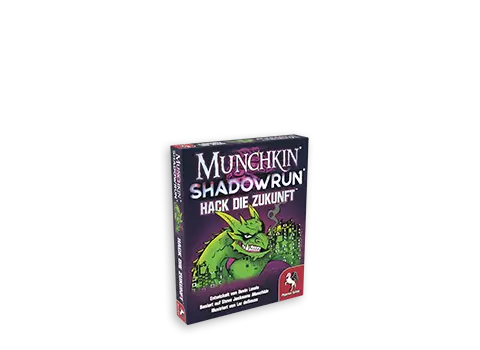 Produktgrafik der Erweiterung Hack die Zukunft für das Kartenspiel Munchkin Shadowrun