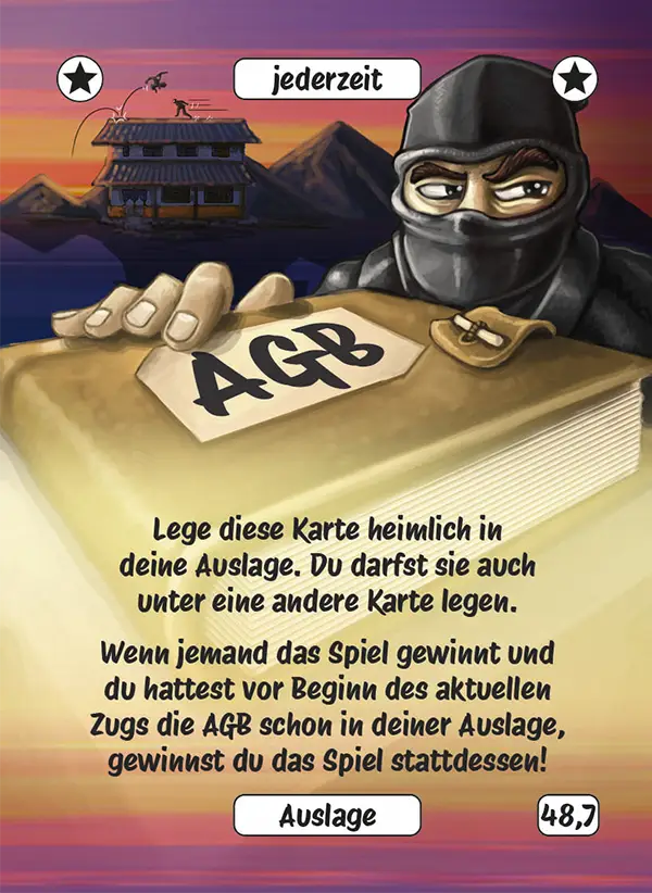 Karte 48,7 des Kartenspiels FERTIG ICH HABE
