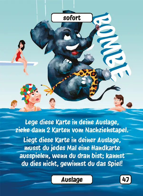 Karte 47 des Kartenspiels ICH HABE FERTIG