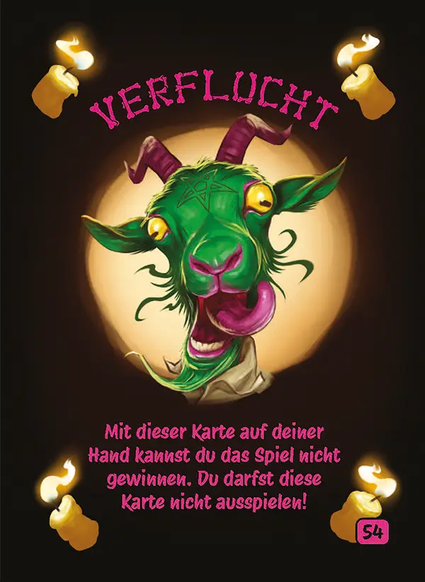Karte 54 des Kartenspiels ICH HABE FERTIG