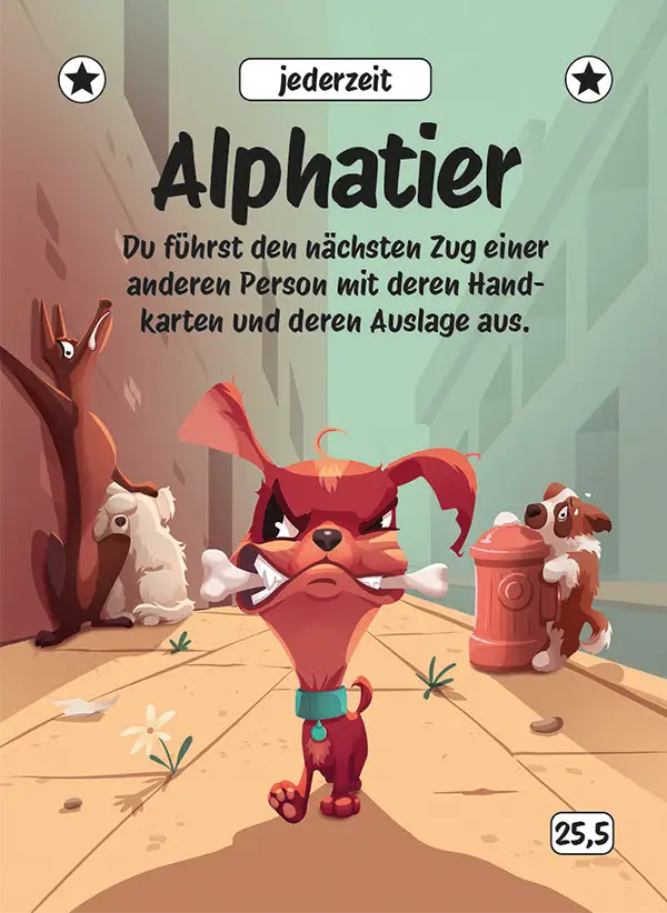 Karte 25,5 des Kartenspiels FERTIG ICH HABE