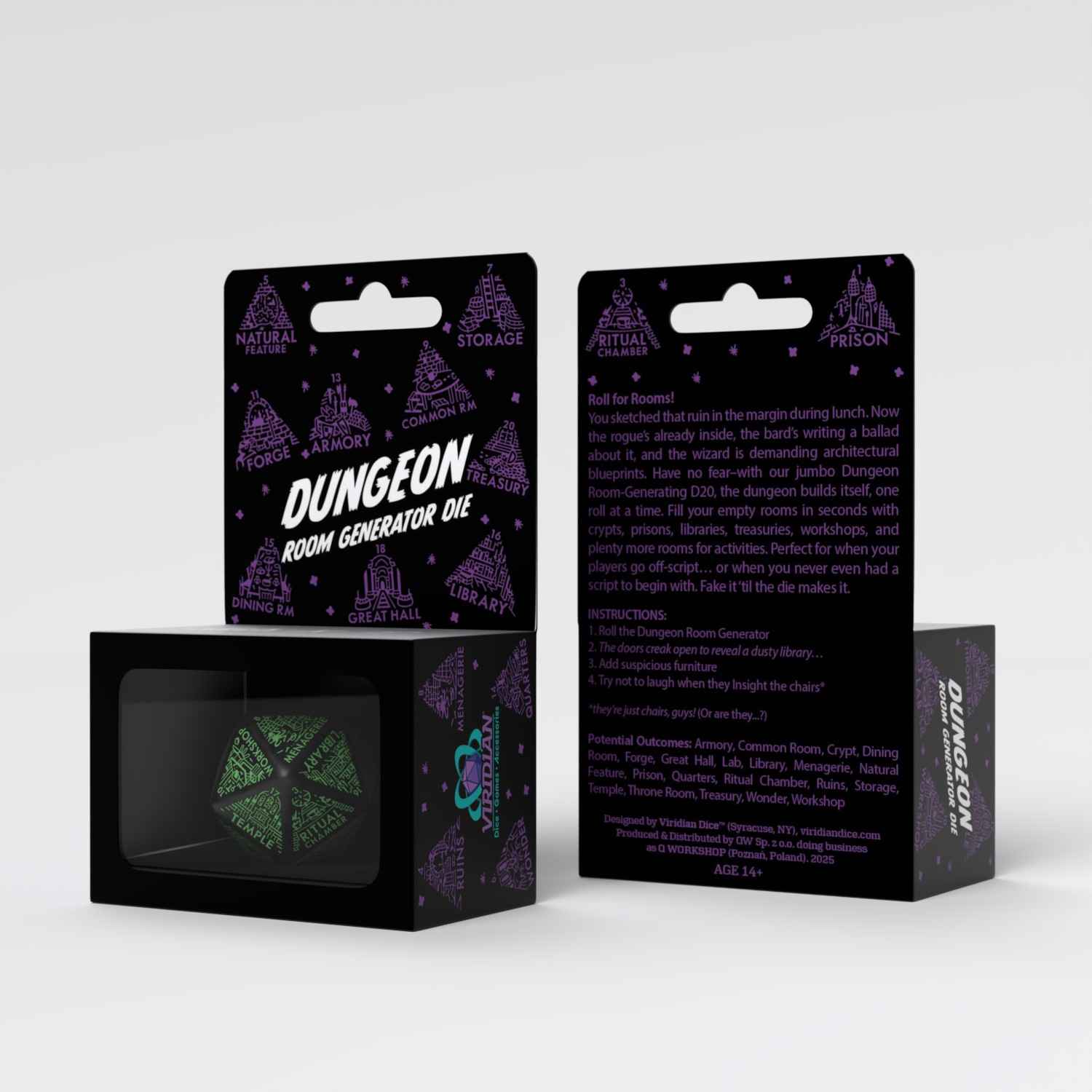 Dungeon Generator Die: Black&Green