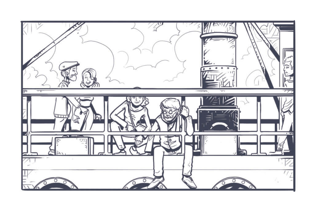 Grafik aus dem Spiel Der rote Faden – Im Schatten des Tigers, Reling