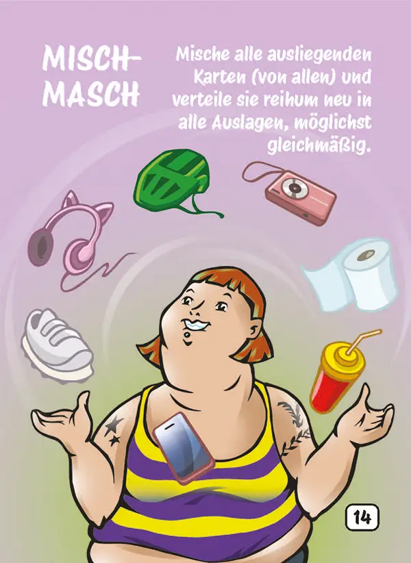 Karte 14 des Kartenspiels ICH HABE FERTIG