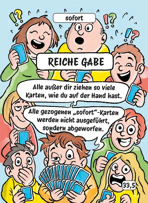Karte 33,5 des Kartenspiels FERTIG ICH HABE