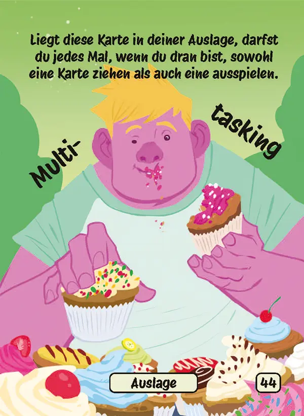 Karte 44 des Kartenspiels ICH HABE FERTIG