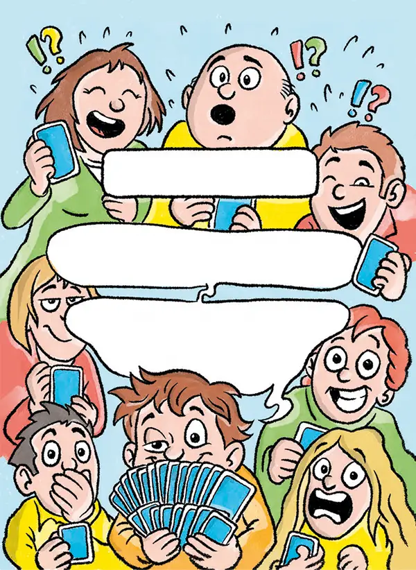 Illustrationen der Karte 33,5 des Kartenspiels FERTIG ICH HABE