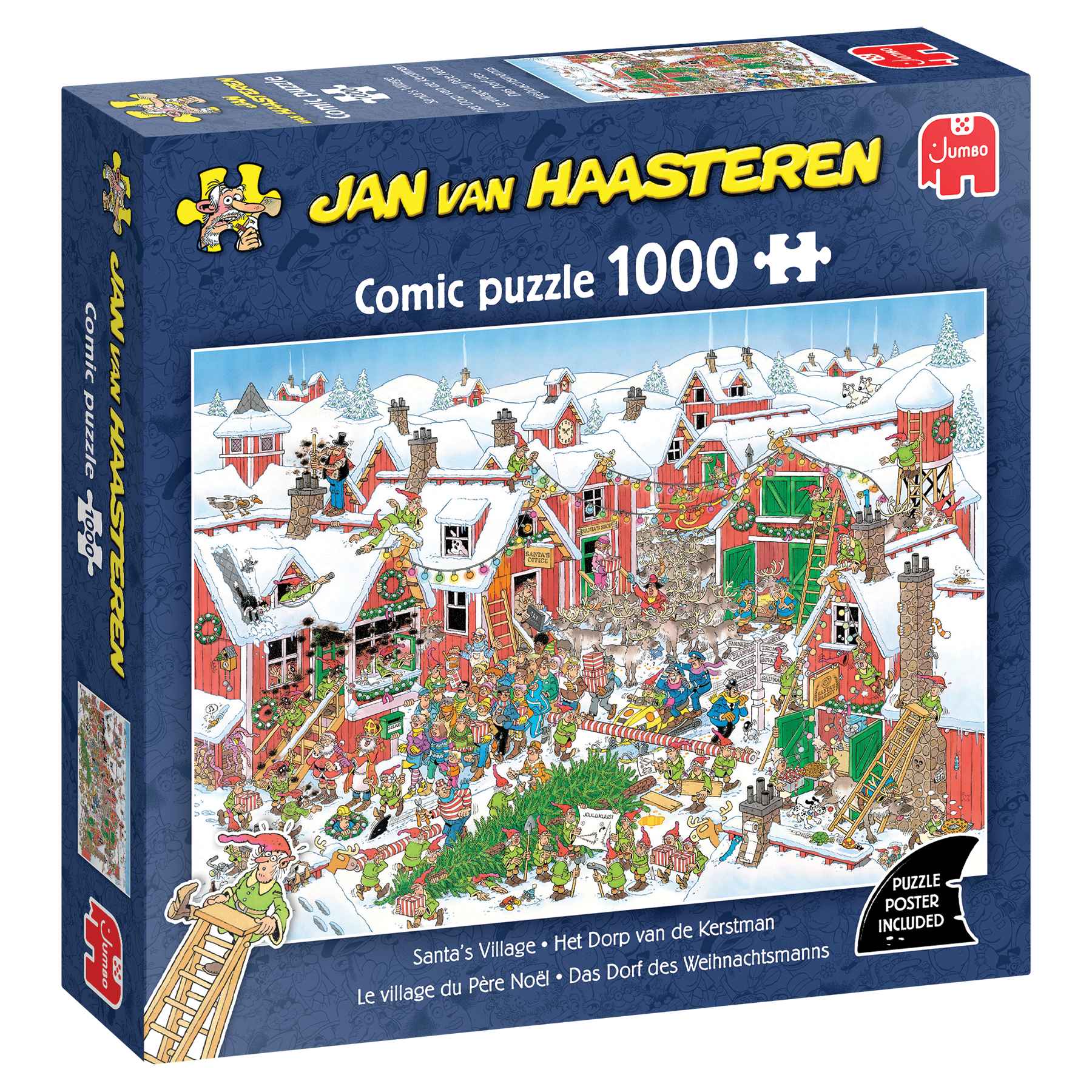 Puzzle: Weihnachtsmanndorf (Jan van Haasteren) (1000 Teile)