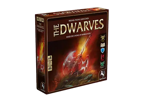 Product graphics for the board game The Dwarves