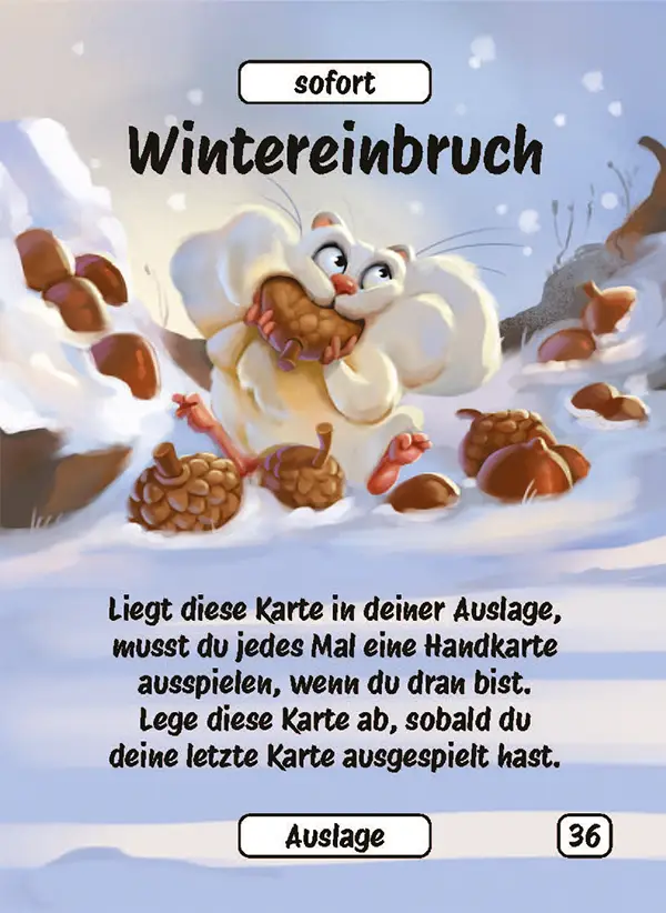 Karte 36 des Kartenspiels ICH HABE FERTIG