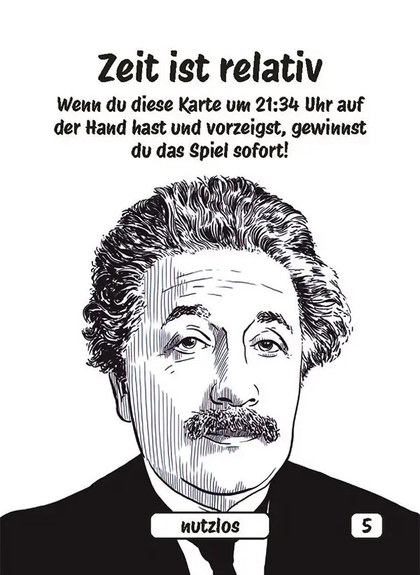 Karte 5 des Kartenspiels ICH HABE FERTIG