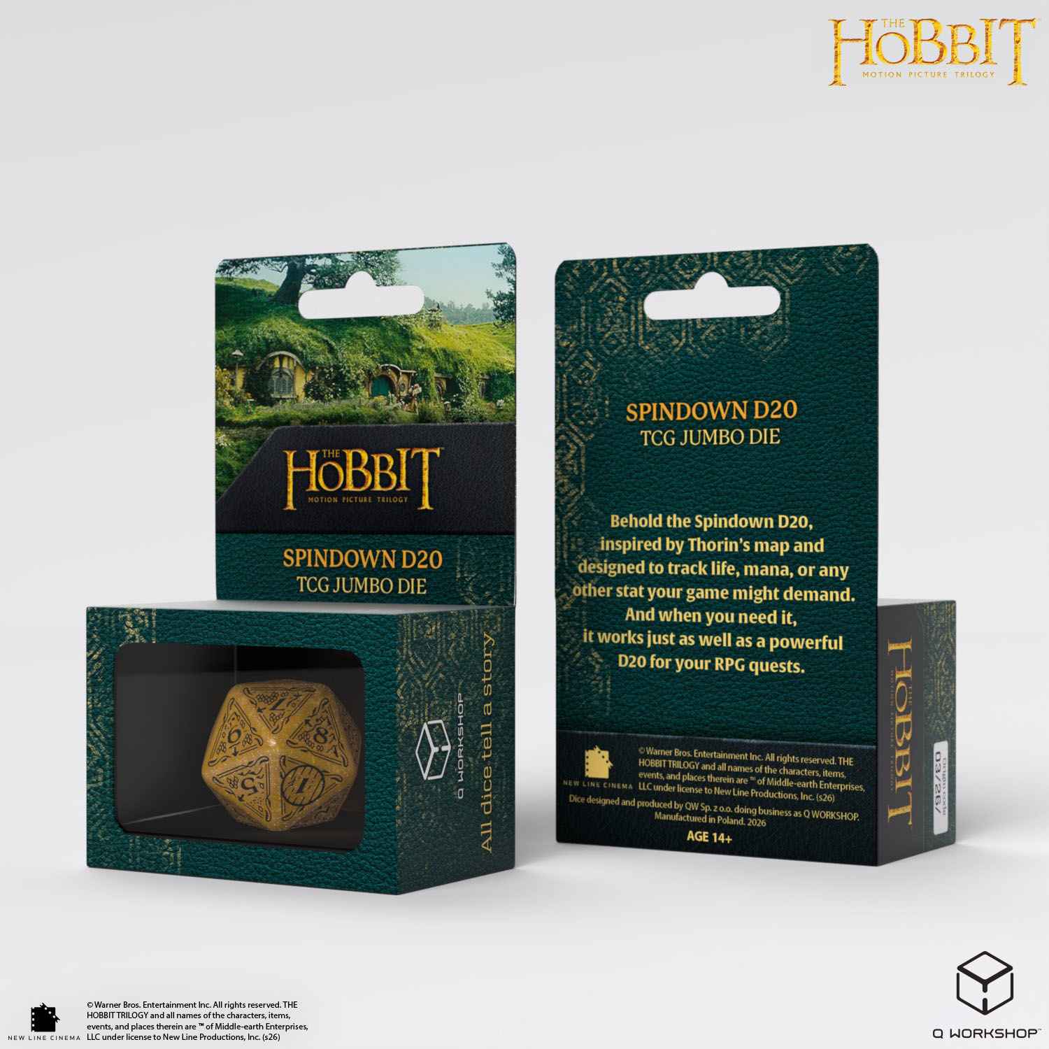 The Hobbit Spindown D20 - Solaris TCG Jumbo Die