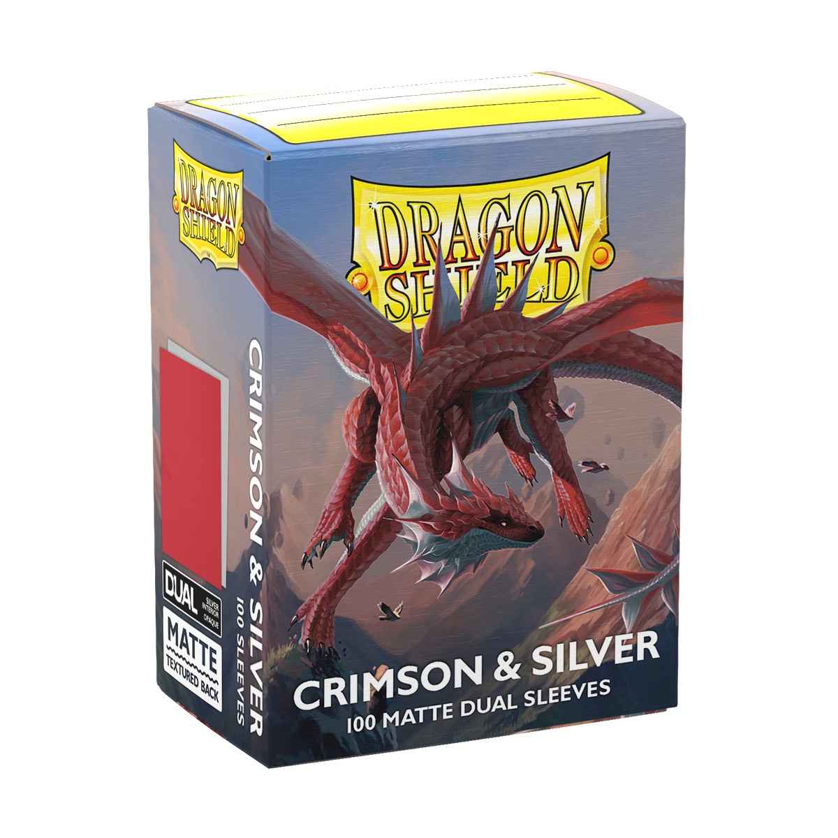 Dragon Shield: Matte – Dual Crimson & Silver(100)