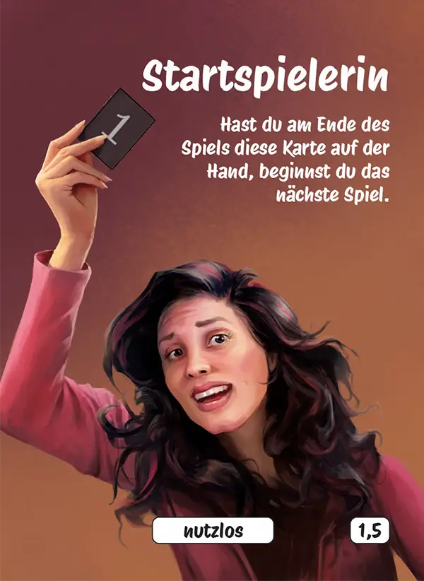 Karte 1,5 des Kartenspiels FERTIG ICH HABE