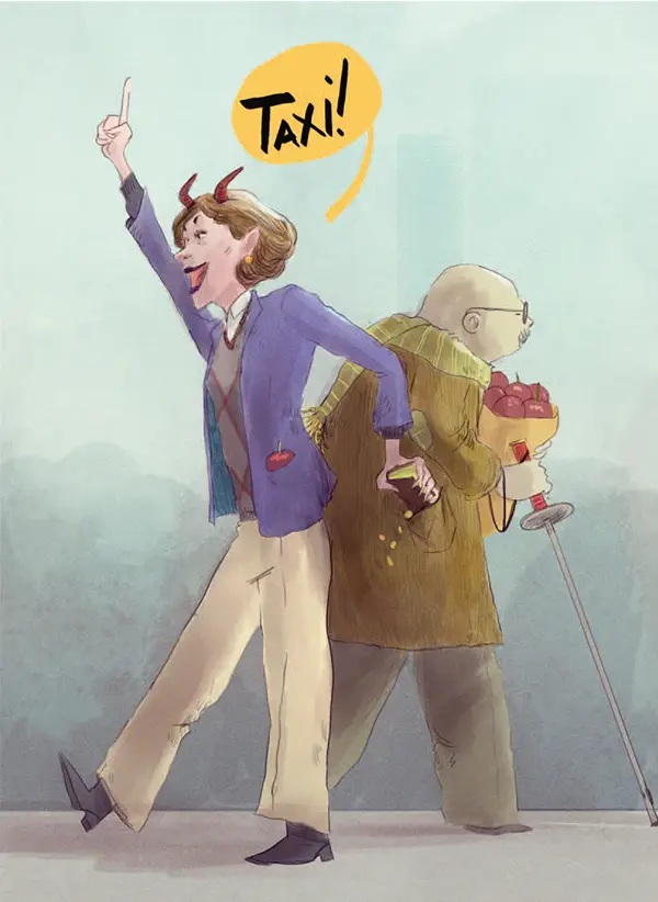 Illustration der Karte 16 des Kartenspiels ICH HABE FERTIG
