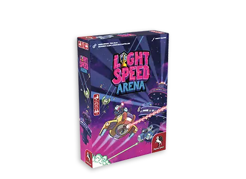 Product graphics for the board game Light Speed Arena