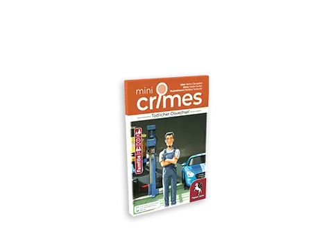 MiniCrimes – Tödlicher Ölwechsel Produktgrafik des Krimispiels MiniCrimes - Tödlicher Ölwechsel
