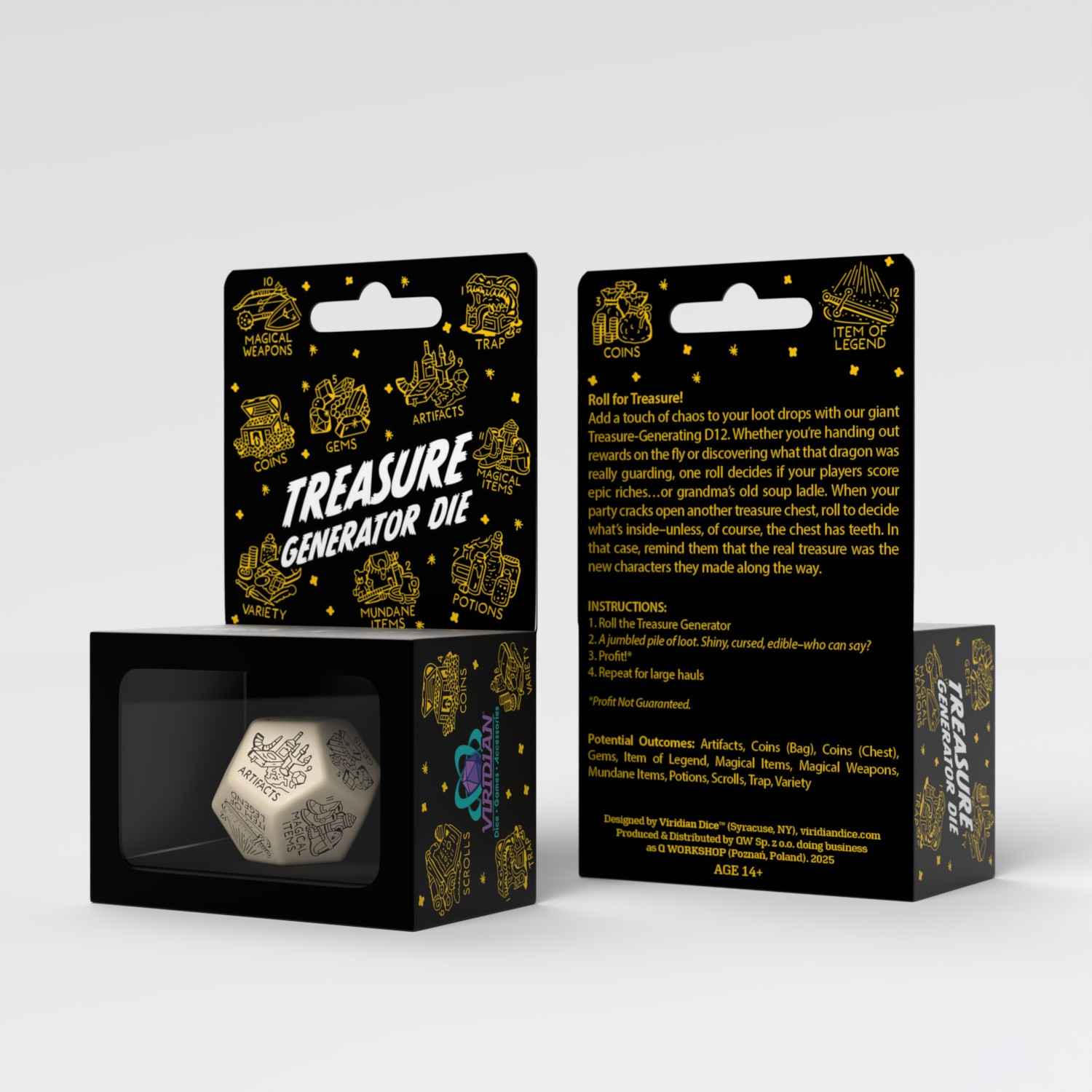 Treasure Generator Die: Beige&Black