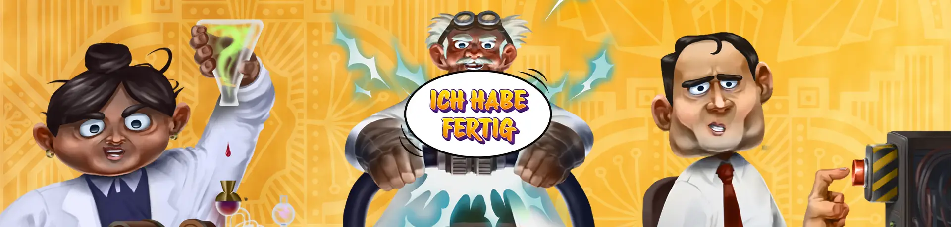 Grafik des Brettspiels ICH HABE FERTIG