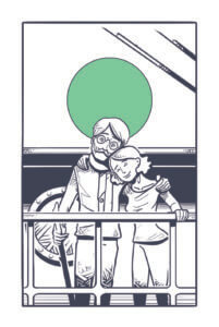 Grafik aus dem Spiel Der rote Faden – Im Schatten des Tigers, Auf dem Weg nach Haue mit der Tochter