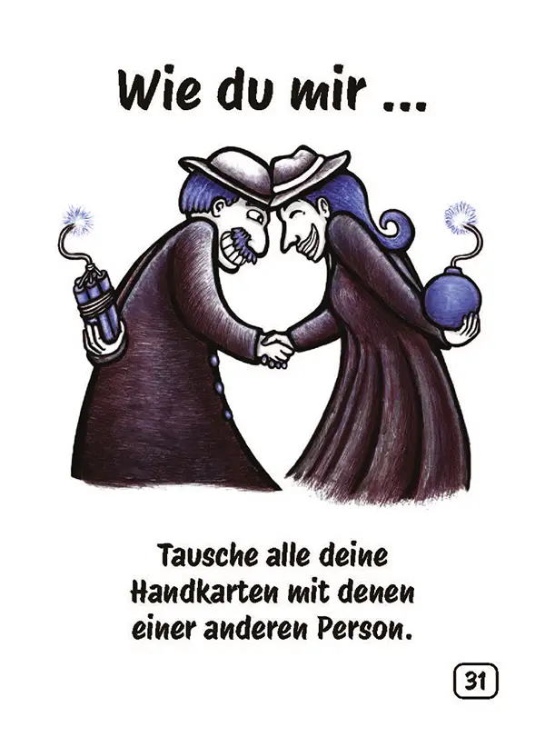 Karte 31 des Kartenspiels ICH HABE FERTIG