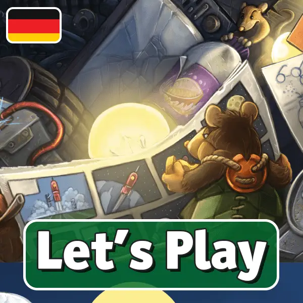 Let's Play; Illustration des Brettspiel First Rat; Deutschlandflagge