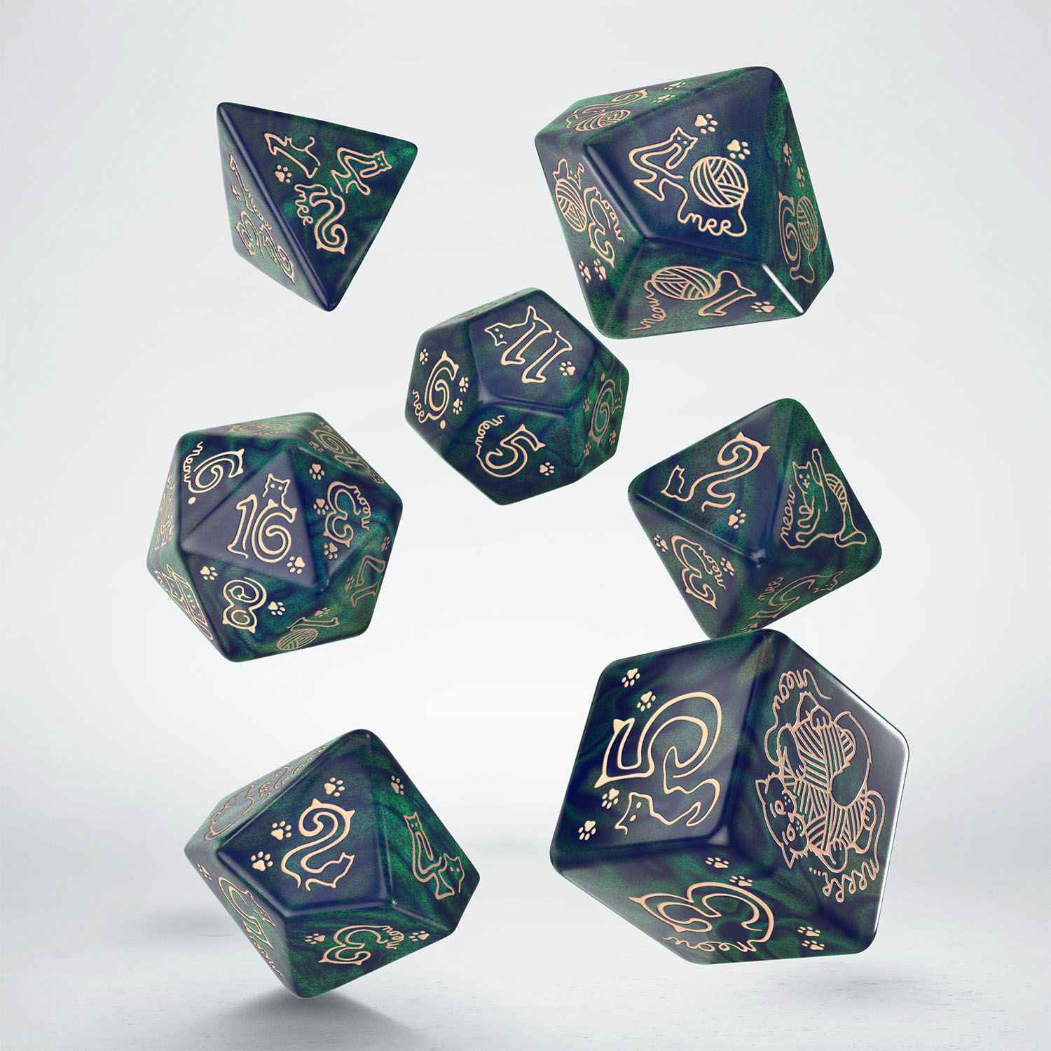 Jumbo Cats Dice Set: Whiskers