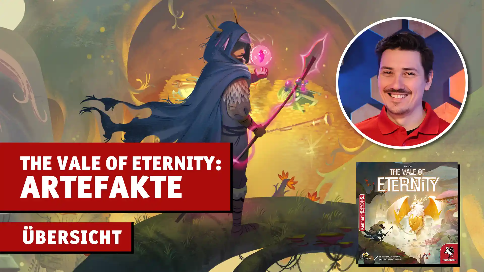 Thumbnail für Übersichtsvideo zur Artefakte Erweiterung für das Brettspiel The Vale of Eternity