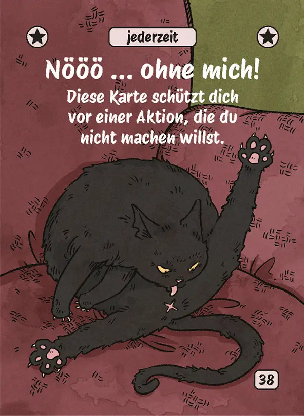 Karte 38 des Kartenspiels ICH HABE FERTIG
