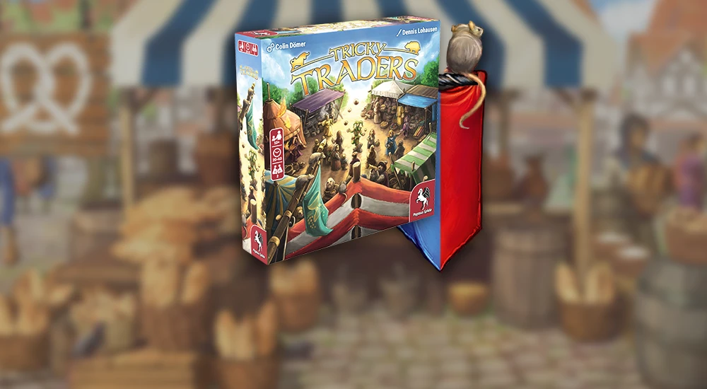 Product Image and Illustrations of the Board game Tricky Traders