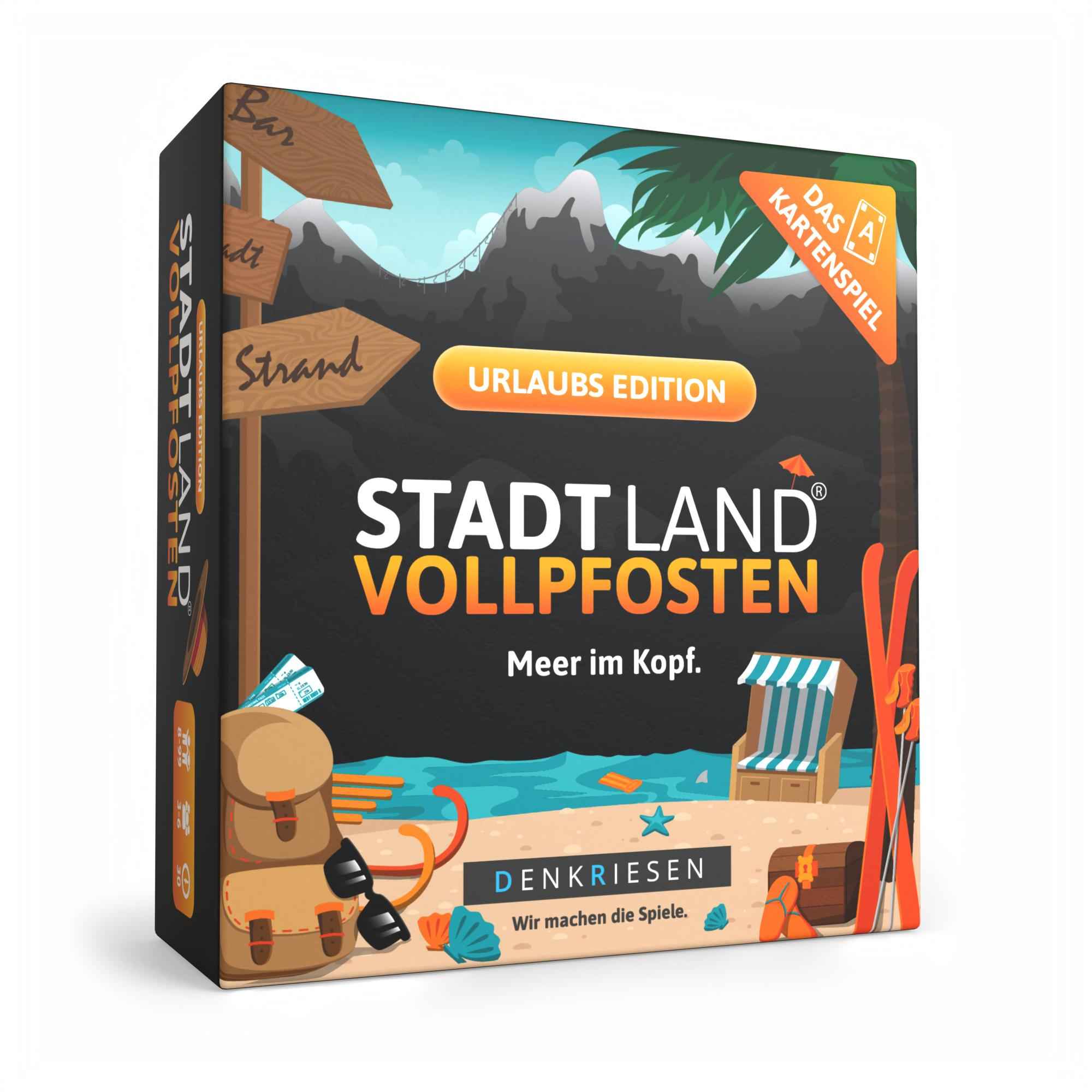 STADT LAND VOLLPFOSTEN – Das Kartenspiel – URLAUBS EDITION - "Meer im Kopf."