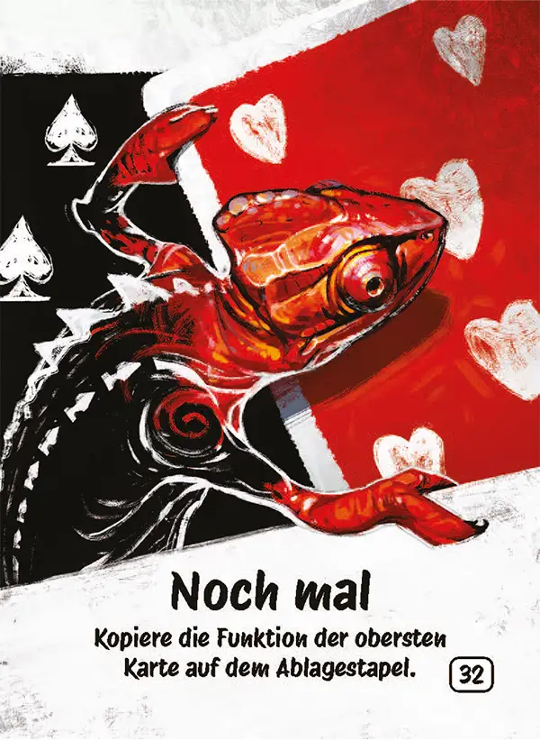 Karte 32 des Kartenspiels ICH HABE FERTIG