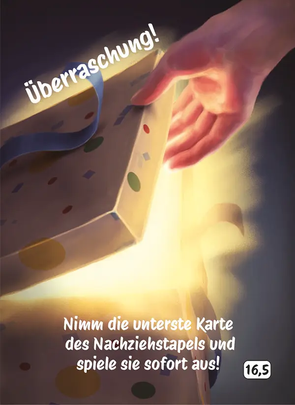 Karte 16,5 des Kartenspiels FERTIG ICH HABE