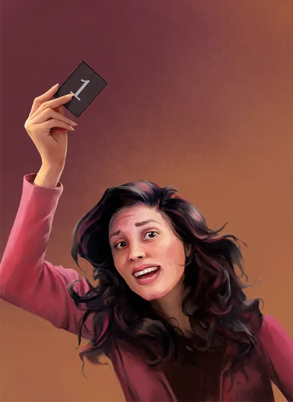 Illustrationen der Karte 1,5 des Kartenspiels FERTIG ICH HABE