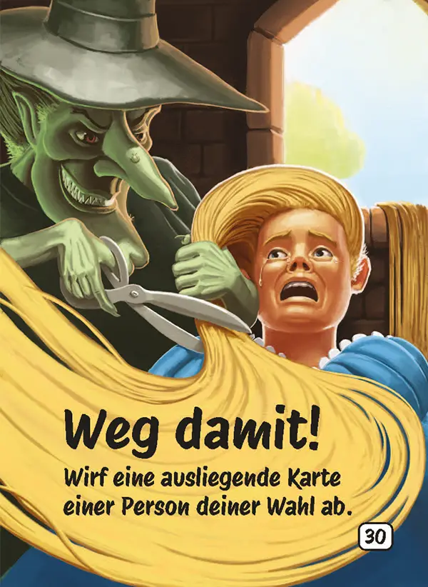 Karte 30 des Kartenspiels ICH HABE FERTIG