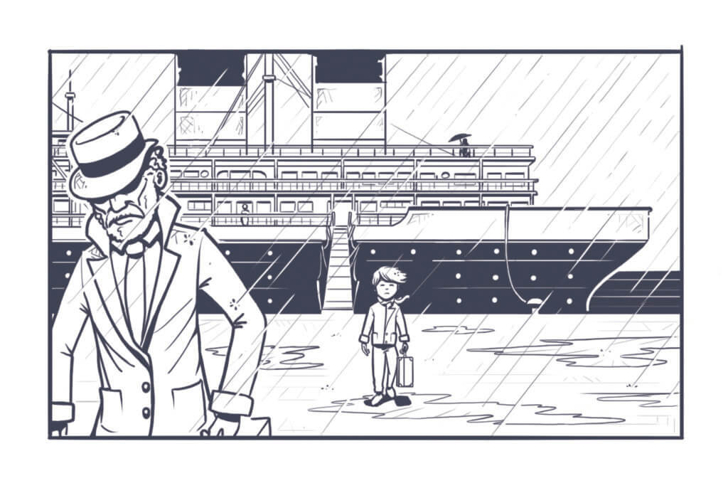 Grafik aus dem Spiel Der rote Faden – Im Schatten des Tigers, Ankunft im Hafen