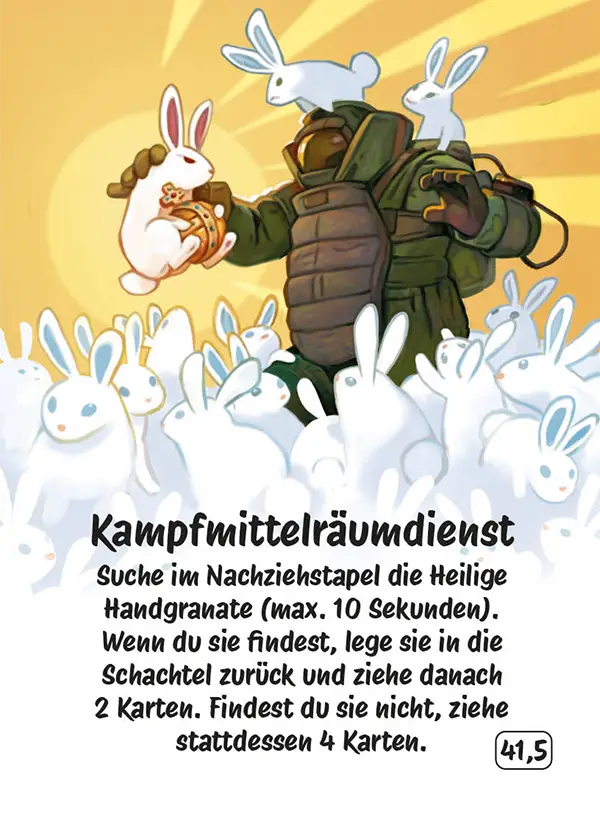 Karte 41,5 des Kartenspiels FERTIG ICH HABE