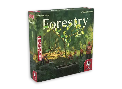 Produktgrafik des Brettspiels Forestry