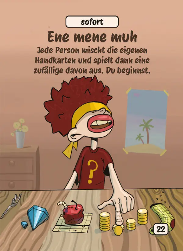 Karte 22 des Kartenspiels ICH HABE FERTIG