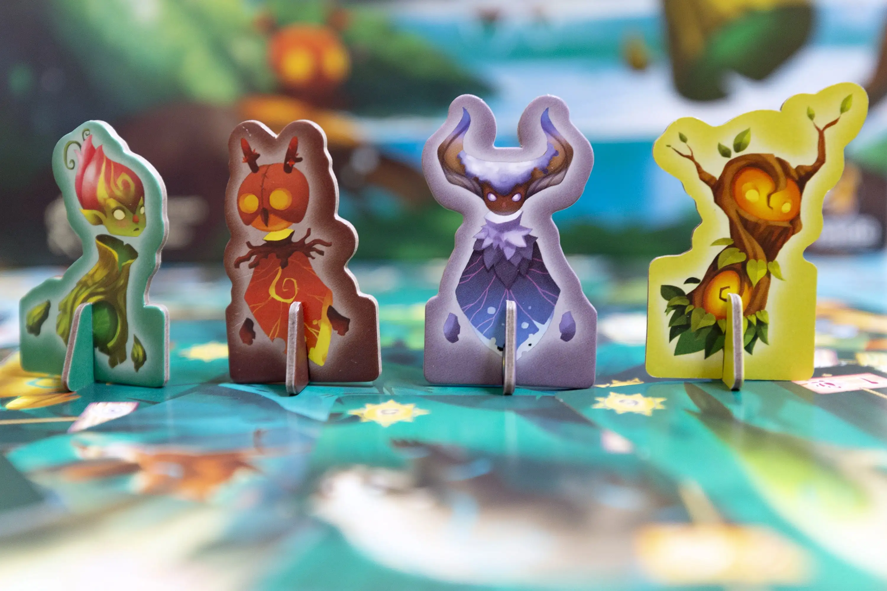 Alle Kennerspiele Spielfiguren aus dem Brettspiel Living Forest