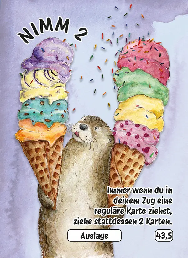 Karte 43,5 des Kartenspiels FERTIG ICH HABE