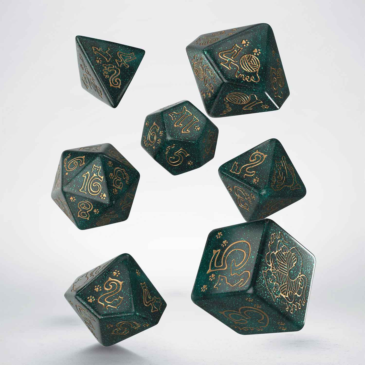 Jumbo Cats Dice Set: Merlin