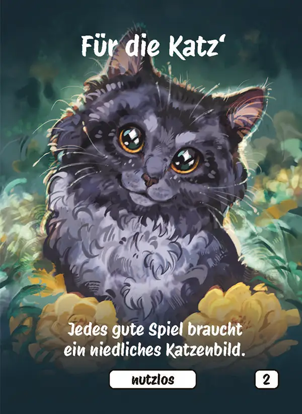 Karte 2 des Kartenspiels ICH HABE FERTIG