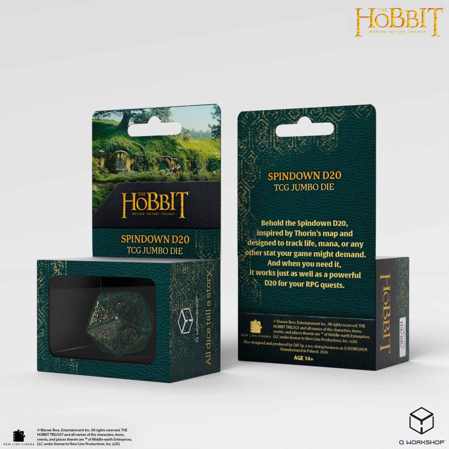 The Hobbit Spindown D20 - Verdant TCG Jumbo Die