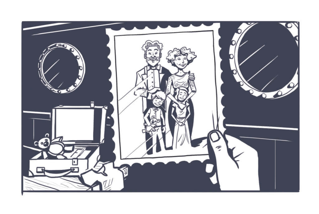 Grafik aus dem Spiel Der rote Faden – Im Schatten des Tigers, Familienportrait