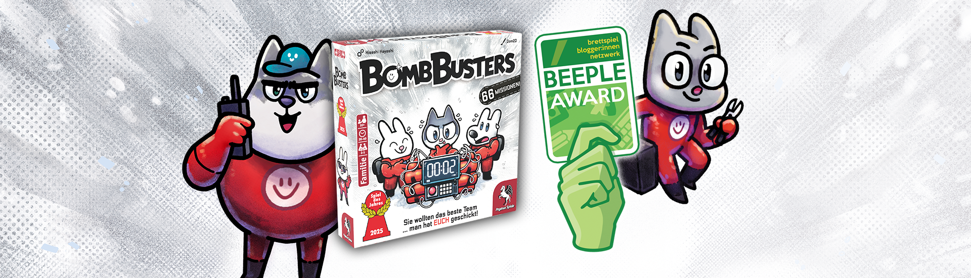 Brettspiel Bomb Busters mit Beeple Award